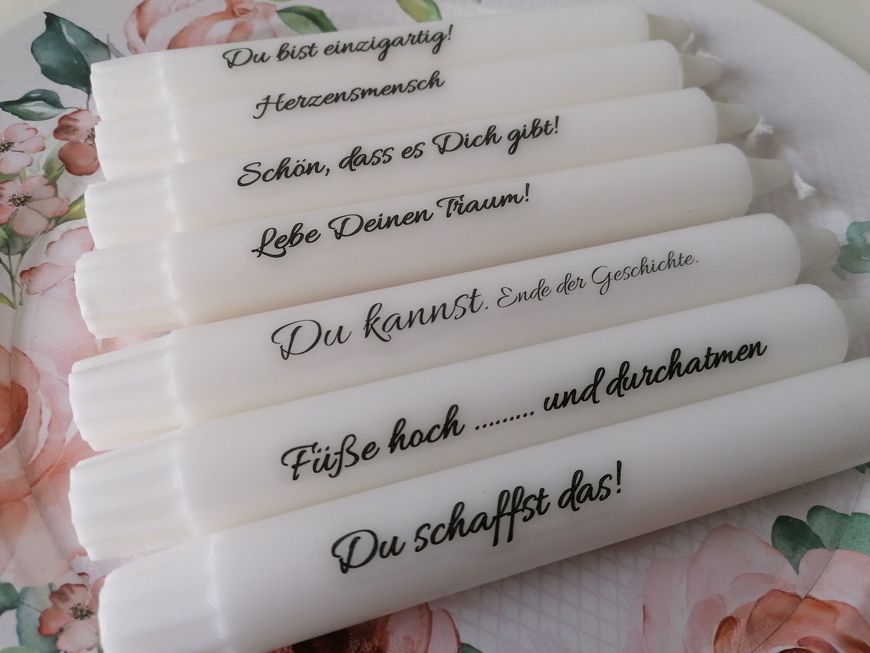 Kerze Weiß Mit Spruch motivation Personalisiert Etsy Canada