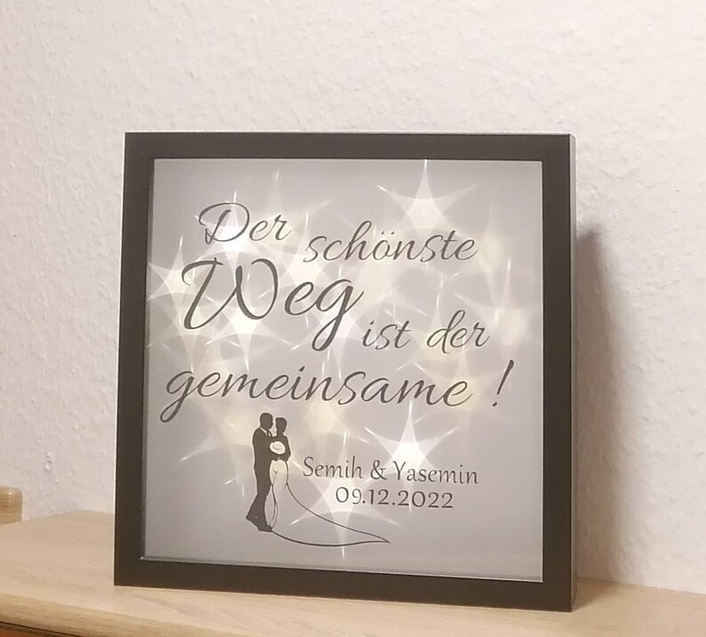 Hochzeit beleuchteter Bilderrahmen Der schönste Etsy.de