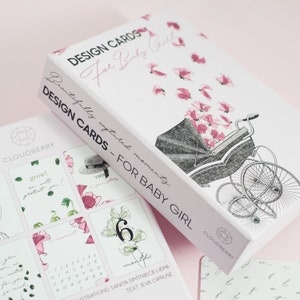 Design Karten für Baby Mädchen, Neugeborenen Karten, Geschenk für Neugeborene, Foto Album Karten