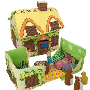 Goldilocks and The Three Bears Fabric Interactive Pretend Soft Play Activity Toy Set image 1