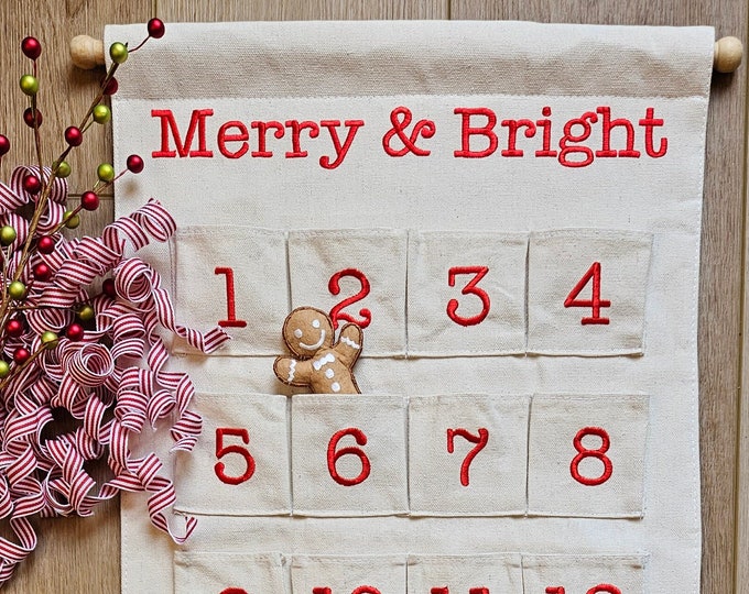 Vintage Christmas Advent Calendar Christmas Countdown Christmas Wall Vintage Christmas Advent Calendar Christmas Countdown Christmas Wall