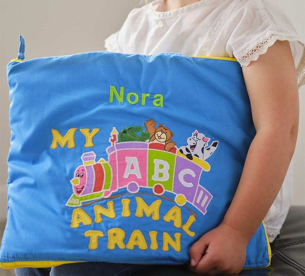 Personalized My ABC Animal Train Travel Bag Activity Busy Etsy Australia