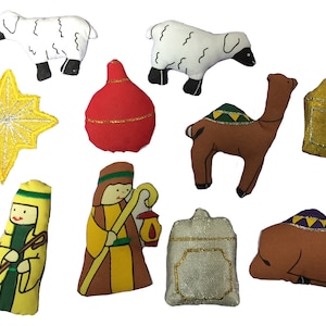 Personalized Traditional Manger Cloth Nativity Advent Calendar Christian Family & Kids Christmas Countdown Ornaments by Pockets of Learning image 6