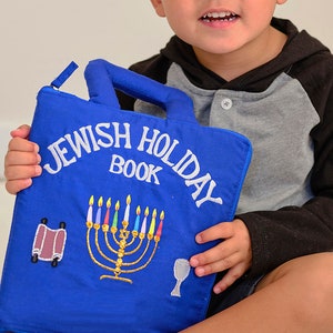 Personalized Jewish Holiday Book Cloth Interactive Kids Toddler Quiet Busy Book Hebrew Gift by Pockets of Learning image 3