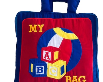 NEW! My ABC Bag Travel Bag, Activity Busy Book for Toddlers and Children Early Learning Alphabet Quiet Book by Pockets of Learning