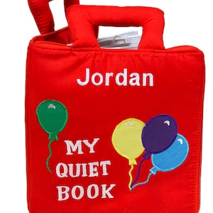 Personalized My Quiet Book Cloth Montessori baby toddler interactive busy book activity Early Education toy by Pockets of Learning