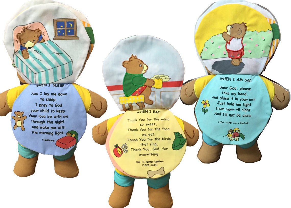 My Prayer Bear Fabric Soft Play Bear for Christian Toddlers Etsy