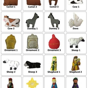 Personalized Traditional Manger Cloth Nativity Advent Calendar Christian Family & Kids Christmas Countdown Ornaments by Pockets of Learning image 3