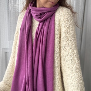100% cashmere knitted scarf Pure cashmere shawl Knit cashmere scarf for women Cashmere shawl Long cashmere wrap Pure cashmere scarf
