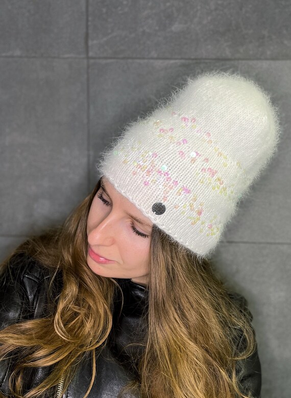 ★THETIS★ANGORA JEWEL BEANIE Angora Beanie Hat