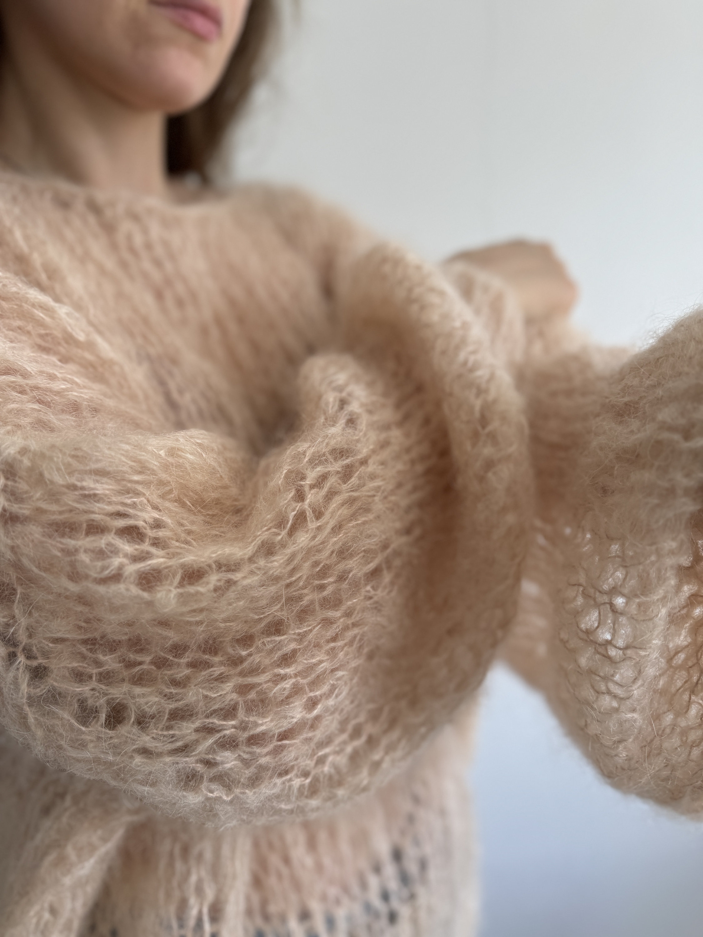 Black Chunky Knit Mohair Sweater Black Oversized Knitted Black Chunky Knit Mohair Sweater Black Oversized Knitted