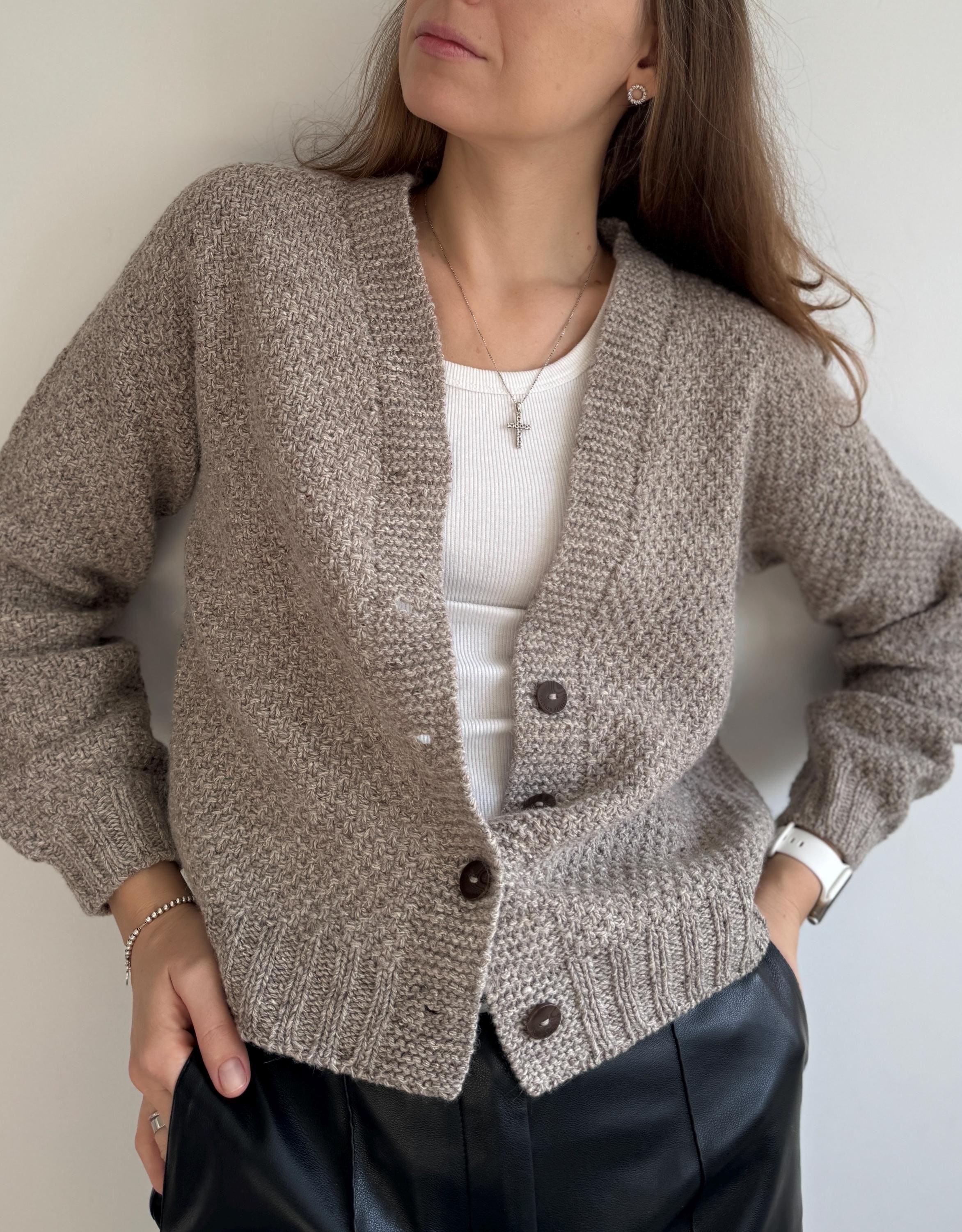 Tweed Knit Cardigan - Etsy