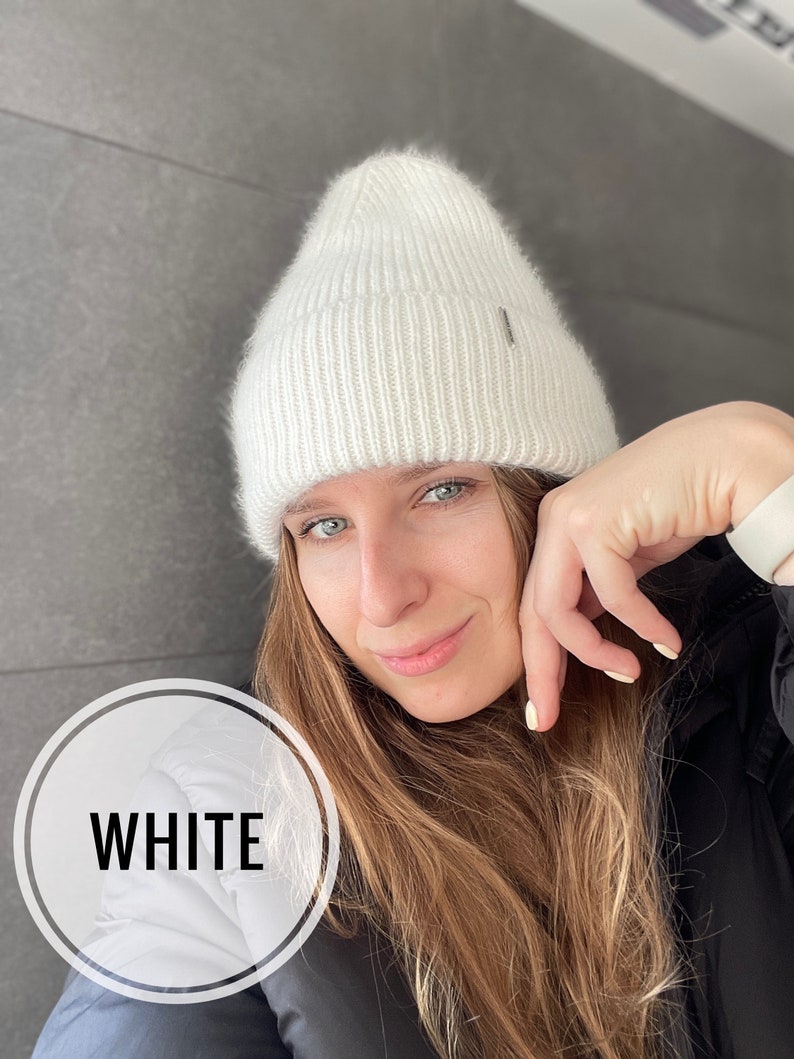 Women Fluffy Winter Hat Sea Blue Winter Hat for Women Beanie Etsy