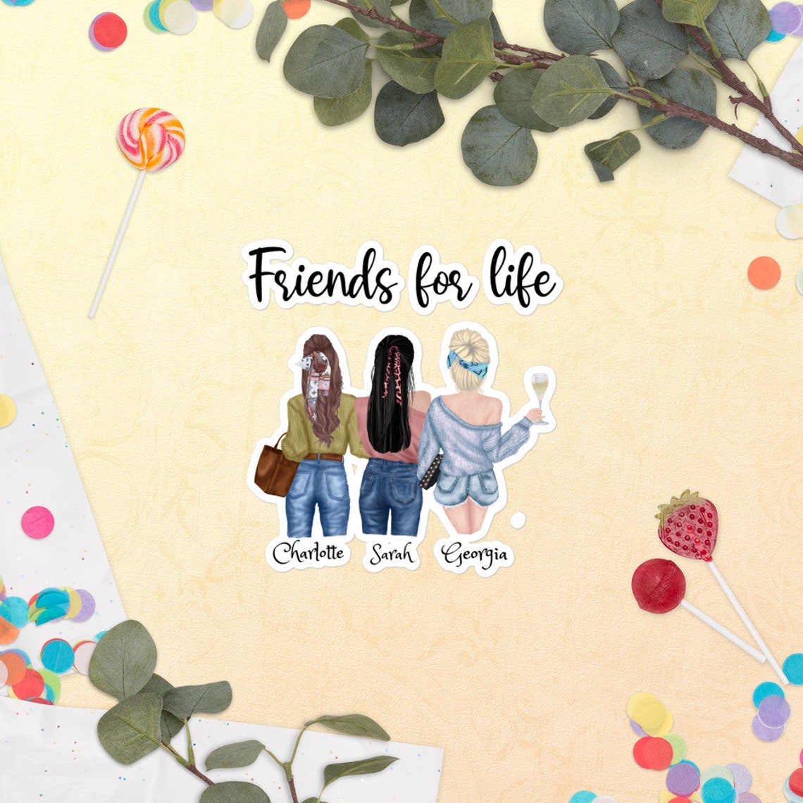 Friends stickers Decorative stickers best friend sticker Etsy