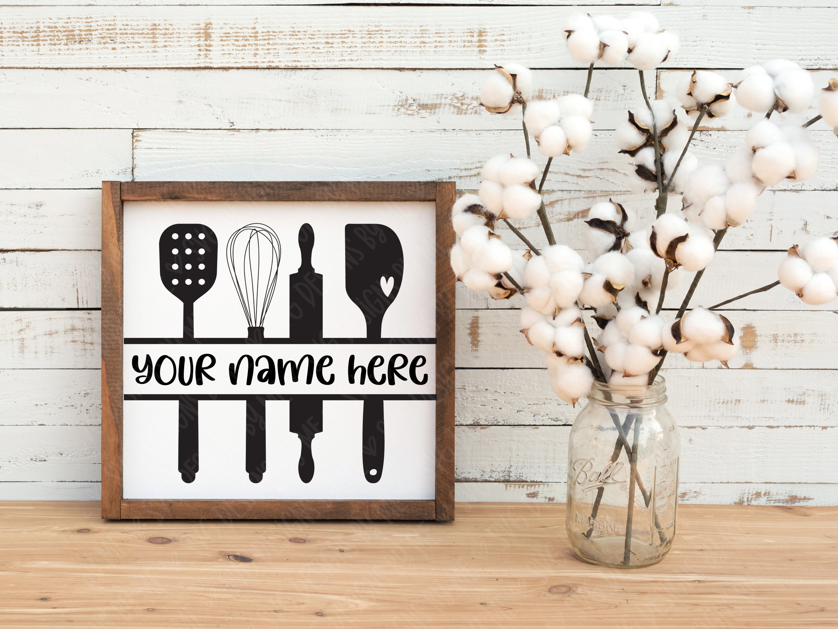 Kitchen Split Frame SVG Kitchen Monogram SVG Kitchen SVG | Etsy