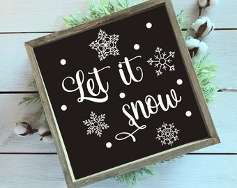 Weihnachten Bauernhaus SVG - lassen Sie es Schnee SVG - Winter SVG - Bauernhaus Sprüche Svg - Weihnachten Qoutes Svg - Bauernhaus Urlaub Svg, Eps, Dxf