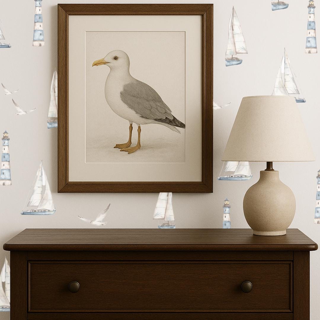 Sailboats and Lighthouses Wall Decals, Coastal Nursery Decor - Etsy