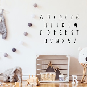 Nursery Alphabet, Alphabet Wall Decal, Colorful Alphabet Letter Decals,  Alphabet Nursery, Abc Wall Decals, ABC Sticker, Wall Letters Sticker 