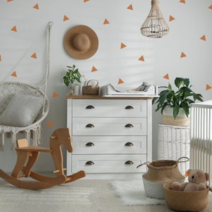 Triangles Wall Decals, Triangle Fabric Wall Decals, Boho Triangle Decals for Nursery, Triangle wall Decals, Shape Wall Stickers