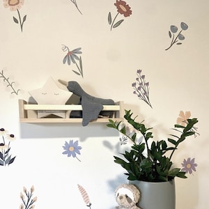 Wall decal Wildfowers, Wall decals, Removable Wall Decals, Wall stickers, Wall decals nursery, Wall decals boho, Fabric wall decals