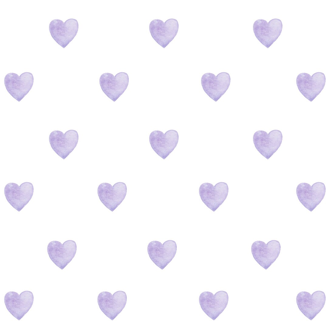 Purple Hearts Wall Decals, Removable Wall Stickers, Kids Room Decor, Nursery Wall, Playroom Decor