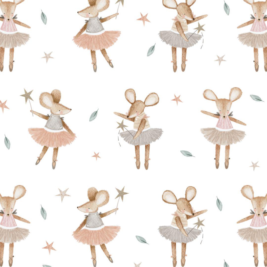 Mouse Fairy Fabric Wall Decals – Whimsical Nursery Decor, Removable - Etsy
