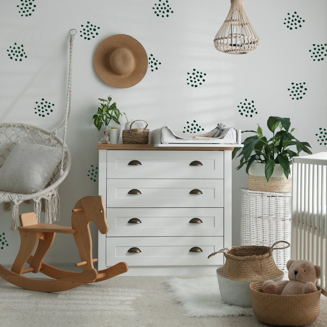 Handdrawn Dot Clusters Wall Decals Modern Bedroom Decor Etsy France