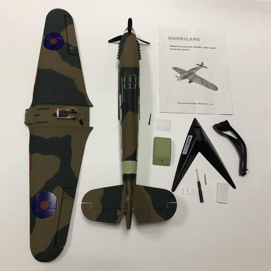 NiceSky Mini Hurricane 700mm Wingspan Warbird RC Airplane Kit Etsy
