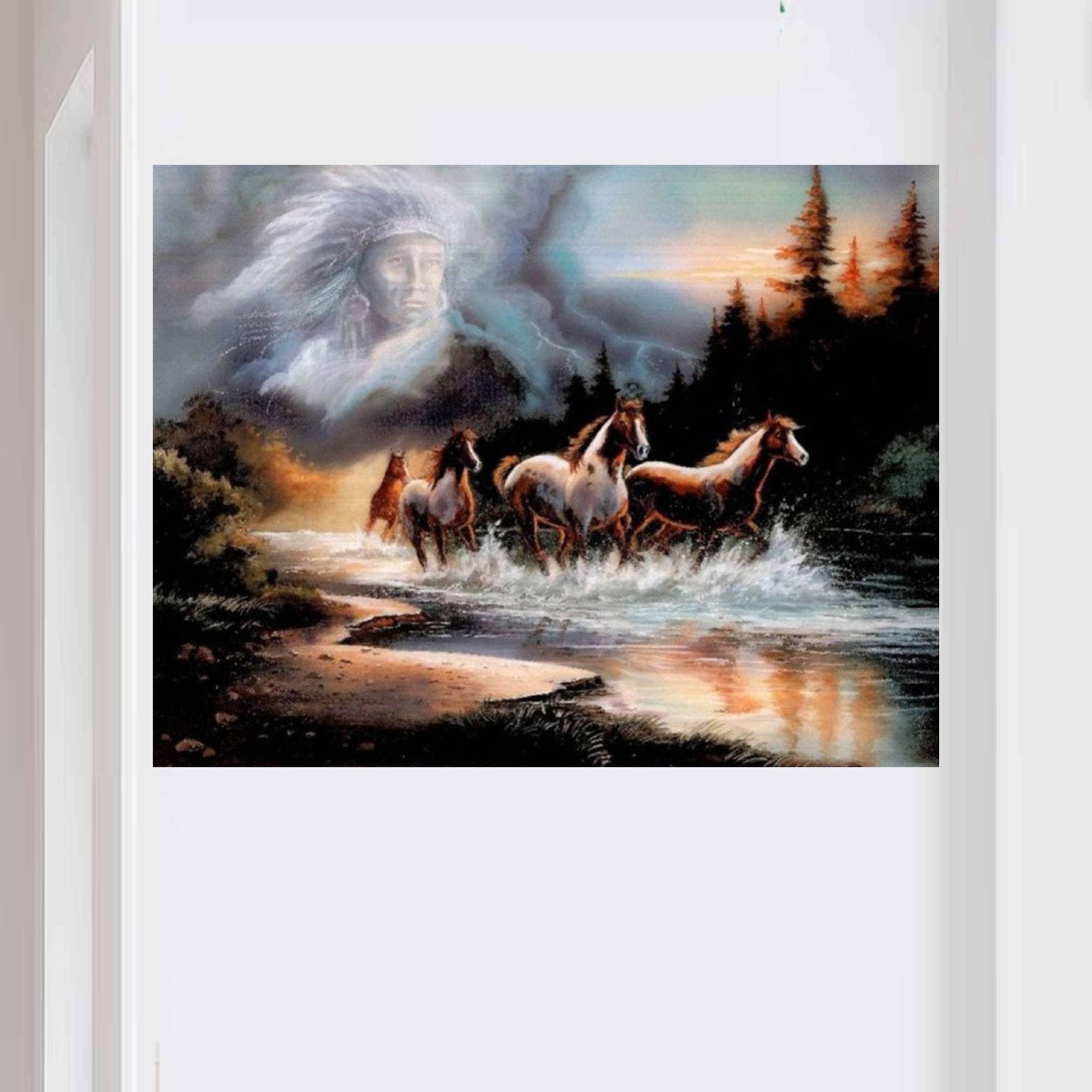 Kit 5D Diy Diamond Painting Kit Animal Horses Full Drill Etsy
