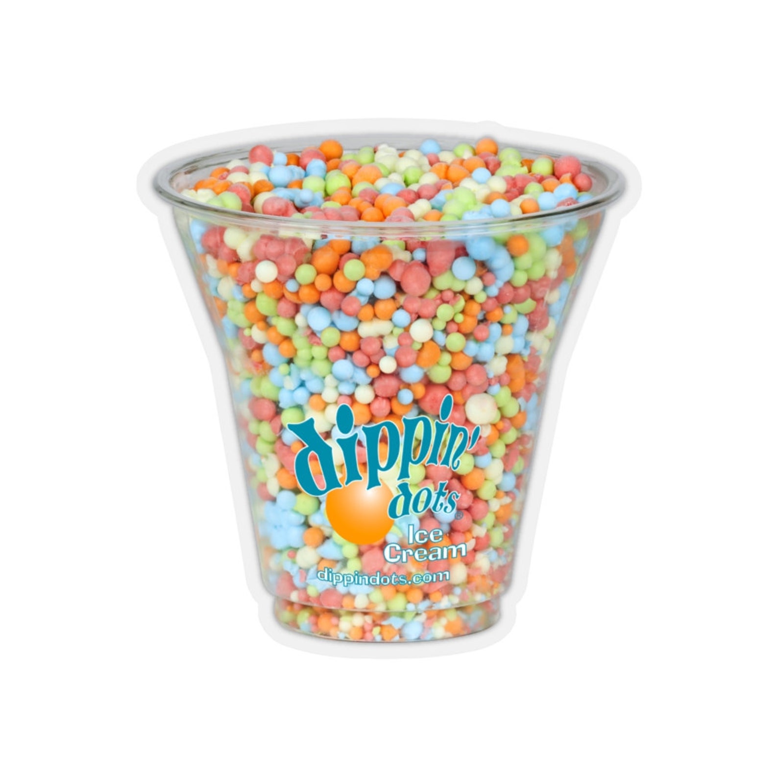 DIPPIN DOTS STICKERS Cup of Rainbow Ice Dippin' Dots Etsy