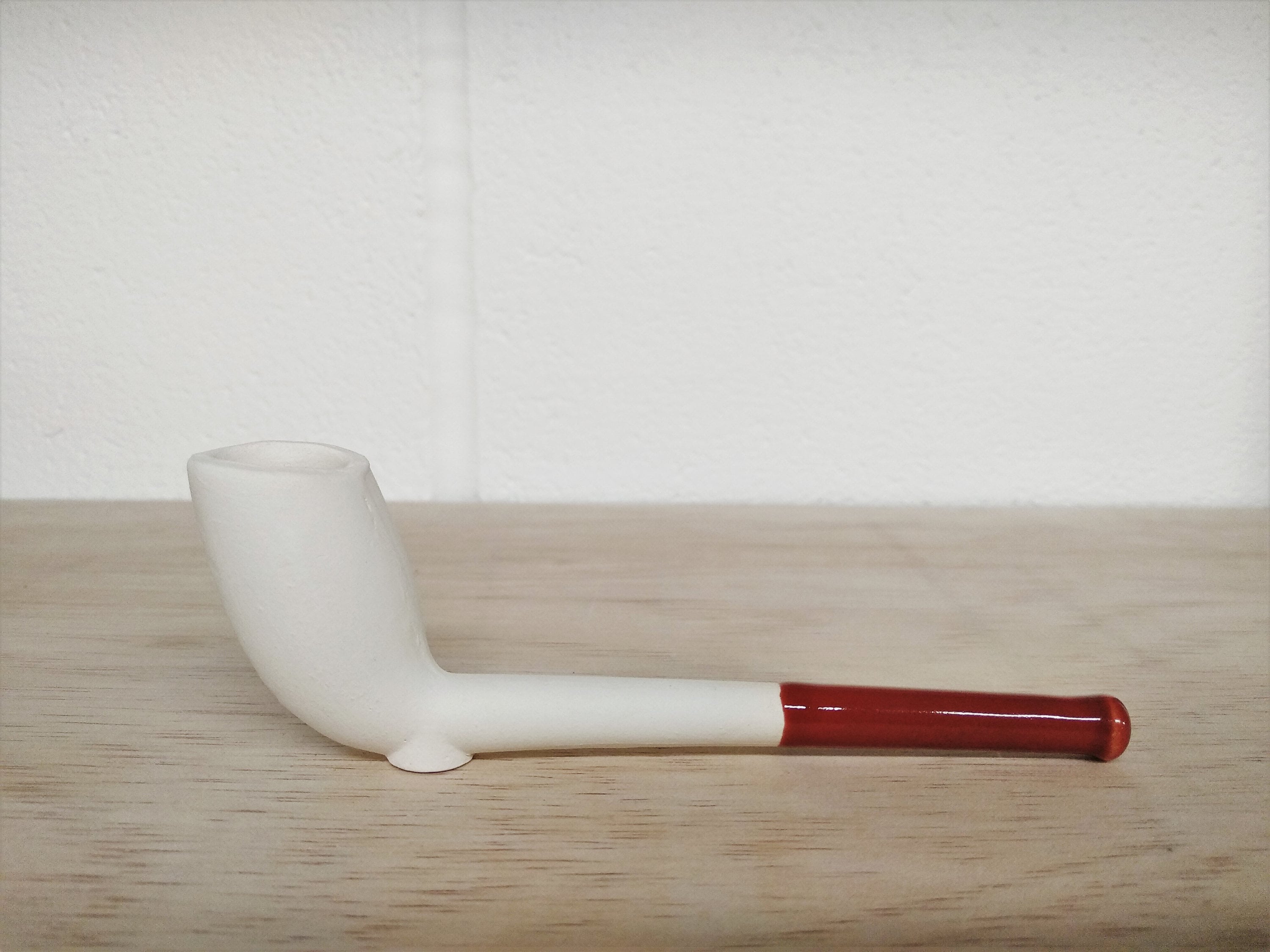 Short'n. Earthenware clay smoking pipe with short stem. Etsy