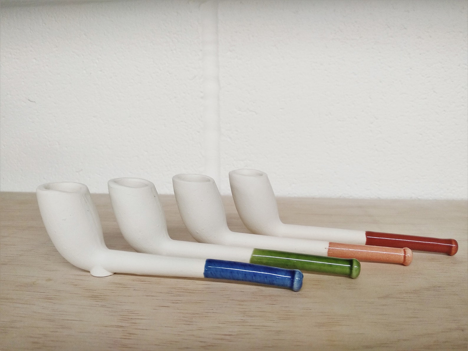 Short'n. Earthenware clay smoking pipe with short stem. Etsy