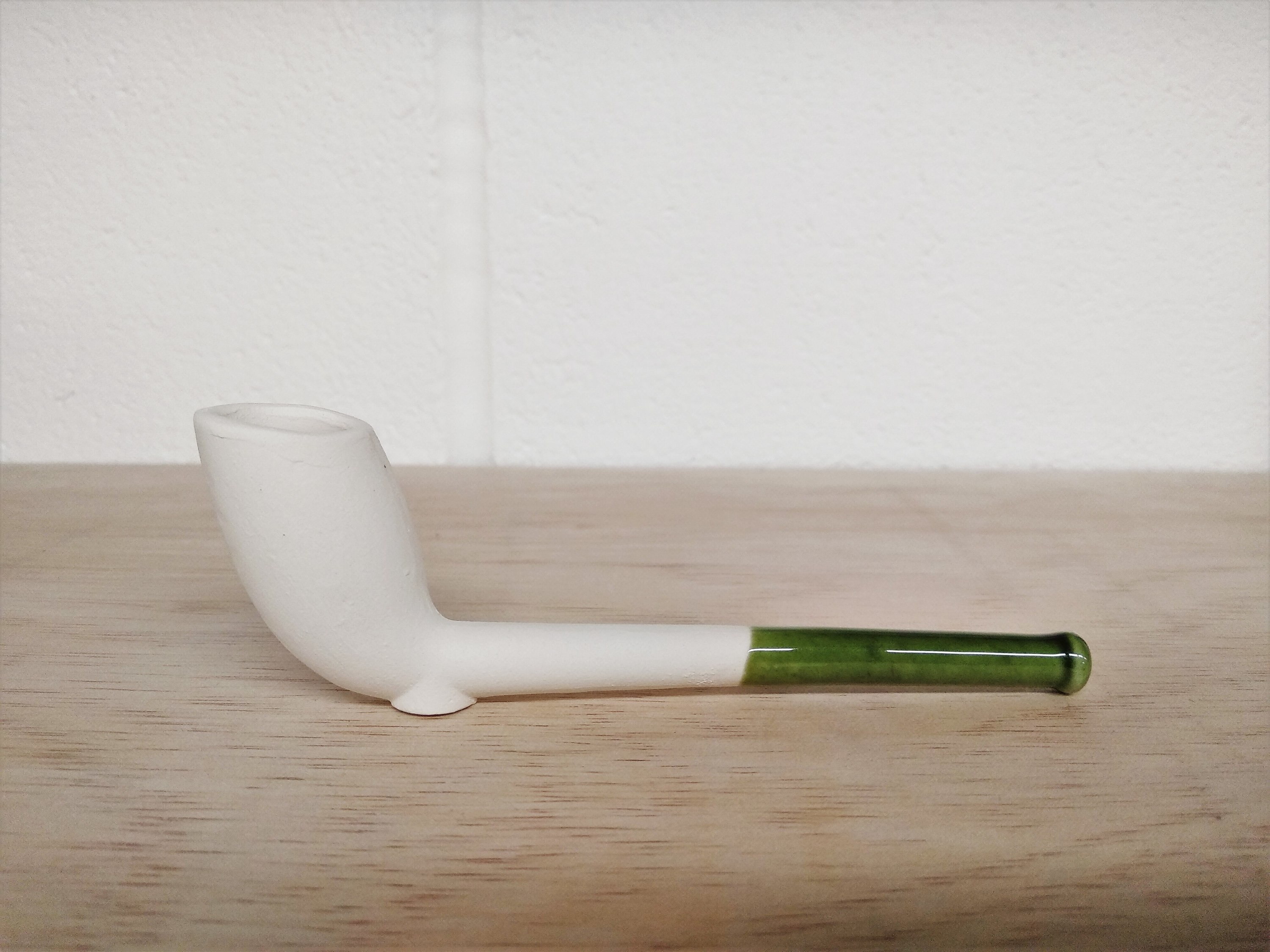 Short'n. Earthenware clay smoking pipe with short stem. Etsy