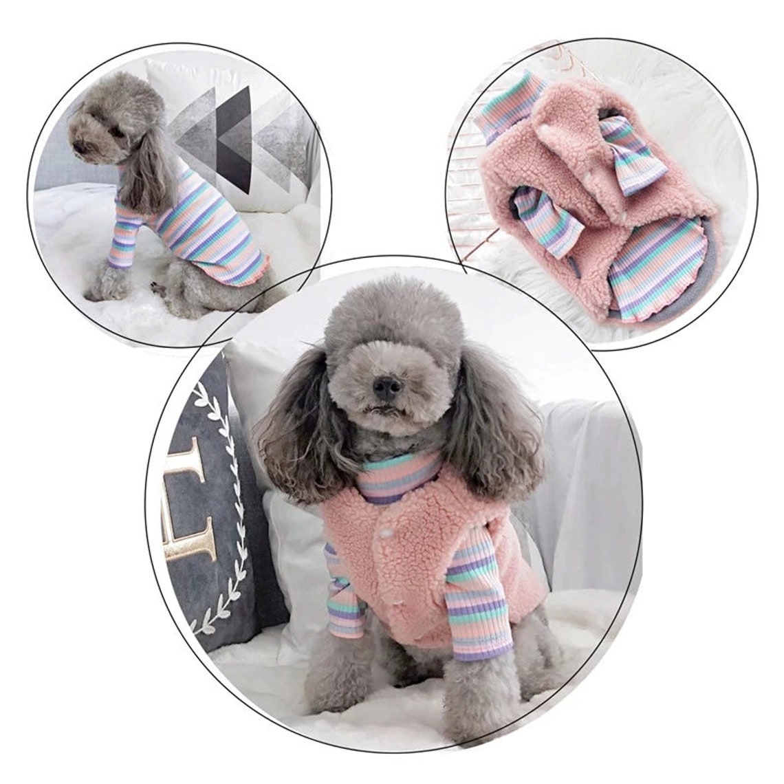 Fashion Dog Clothes Dog Jacket BEIGE/PINK Pet Puppy Cat Dog Etsy UK