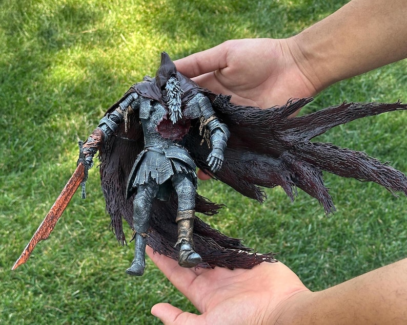 Dark Souls Slave Knight Gael-beeldje – Handgeschilderd harsbeeldje, Soulsborne-verzamelaarscadeau afbeelding 1