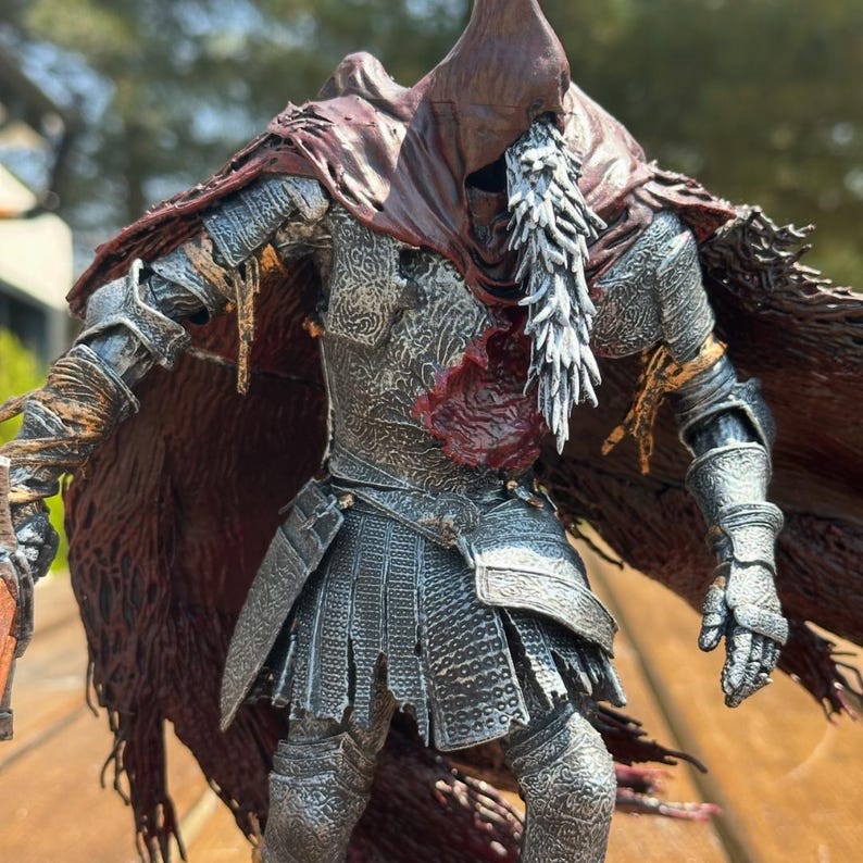 Dark Souls Slave Knight Gael-beeldje – Handgeschilderd harsbeeldje, Soulsborne-verzamelaarscadeau afbeelding 3