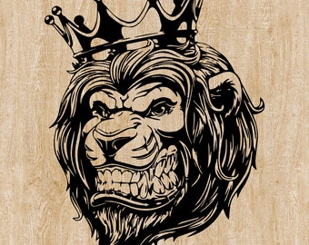 Free Free 62 Lion Head With Crown Svg SVG PNG EPS DXF File