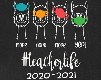 Download Teacher Llama Svg Etsy