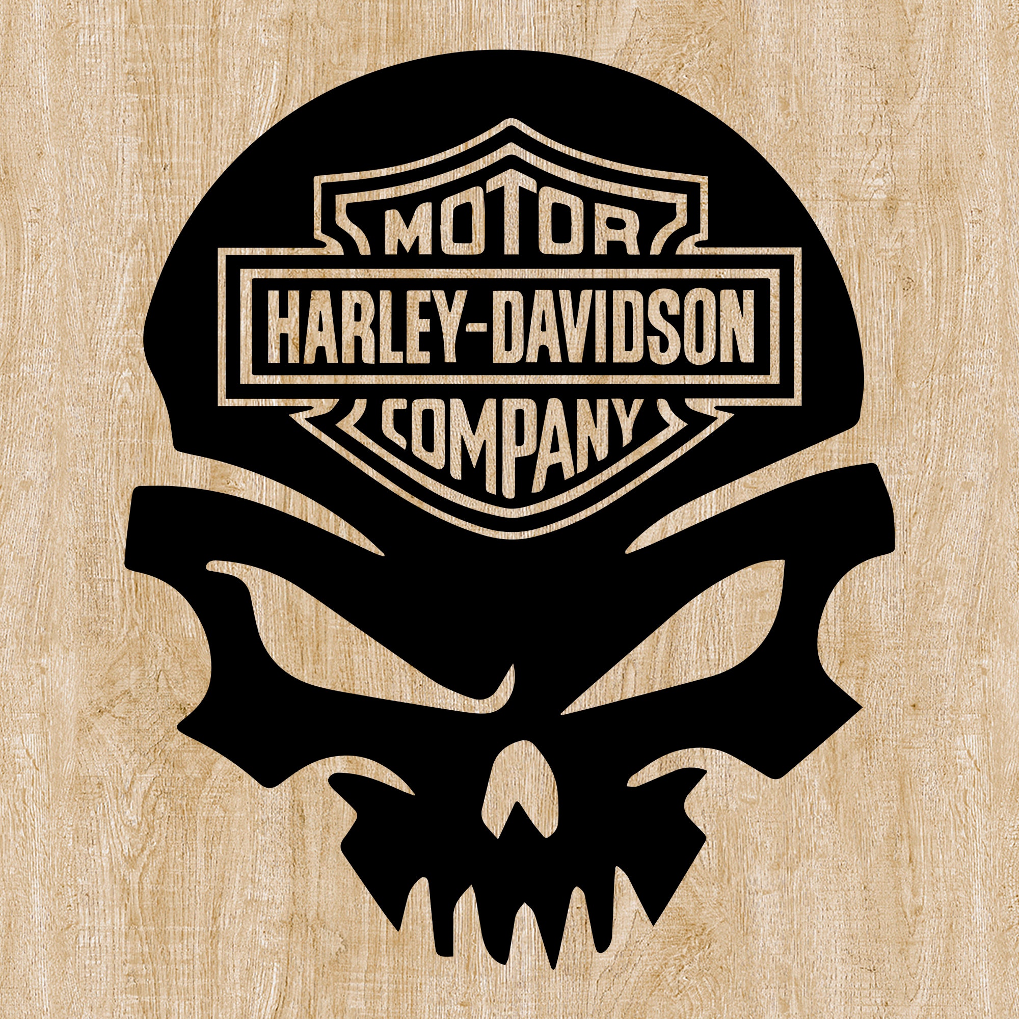 Punisher Harley Davidson Svg Harley Davidson Logo Svg Harley Etsy