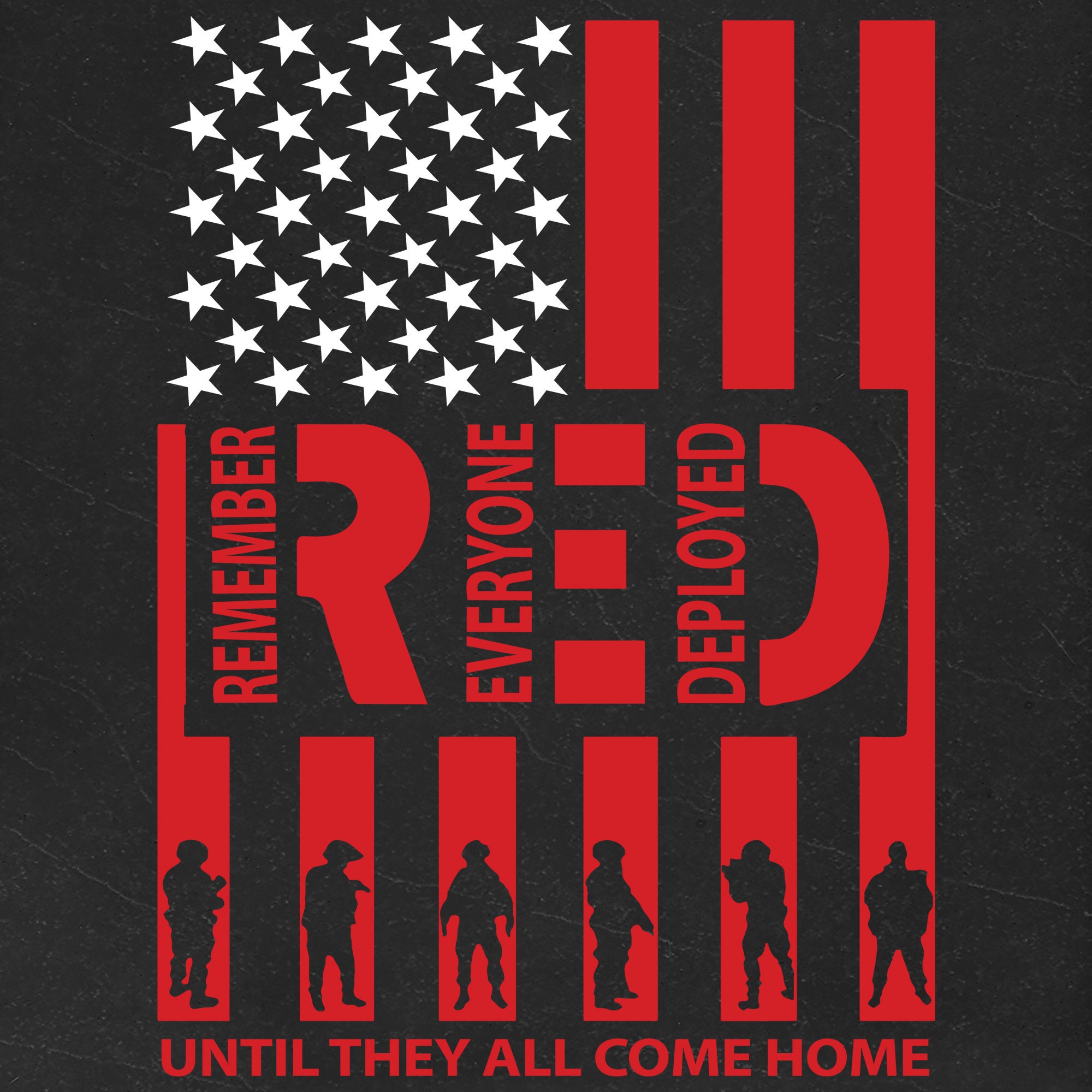 Remember Everyone Deployed Svg Red Friday Svg American Flag Etsy