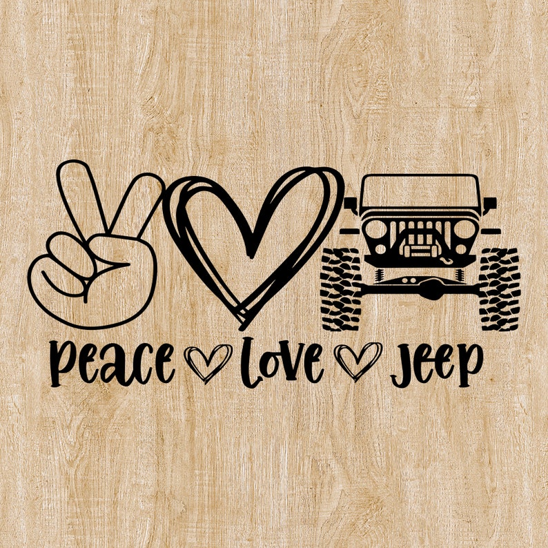Peace Love Jeep svg Jeep svg Love jeep svg Jeep Car SVG | Etsy