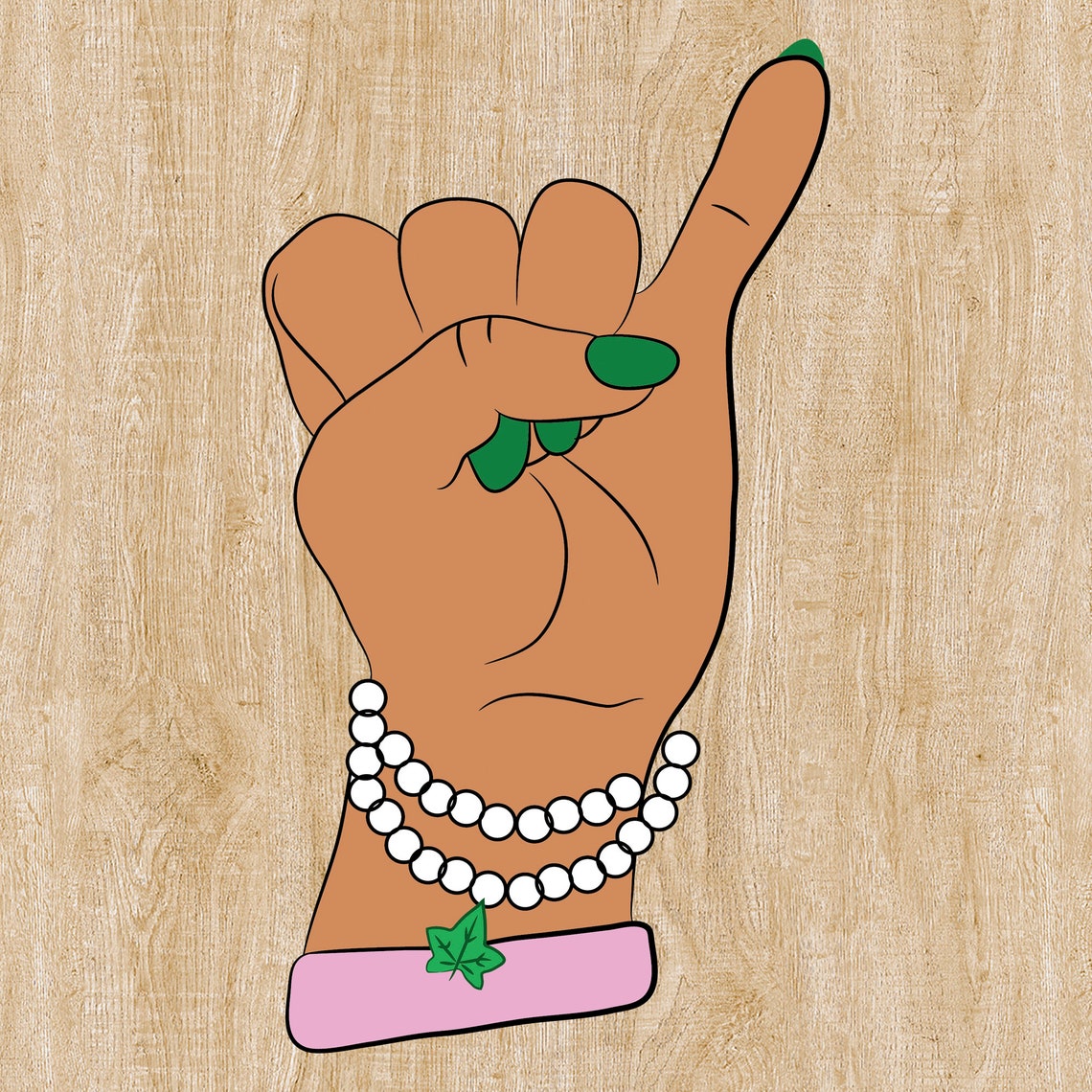 AKA Pink And Green Hand Sign 2020 Kappa Aka Sorority Hand Sign Etsy
