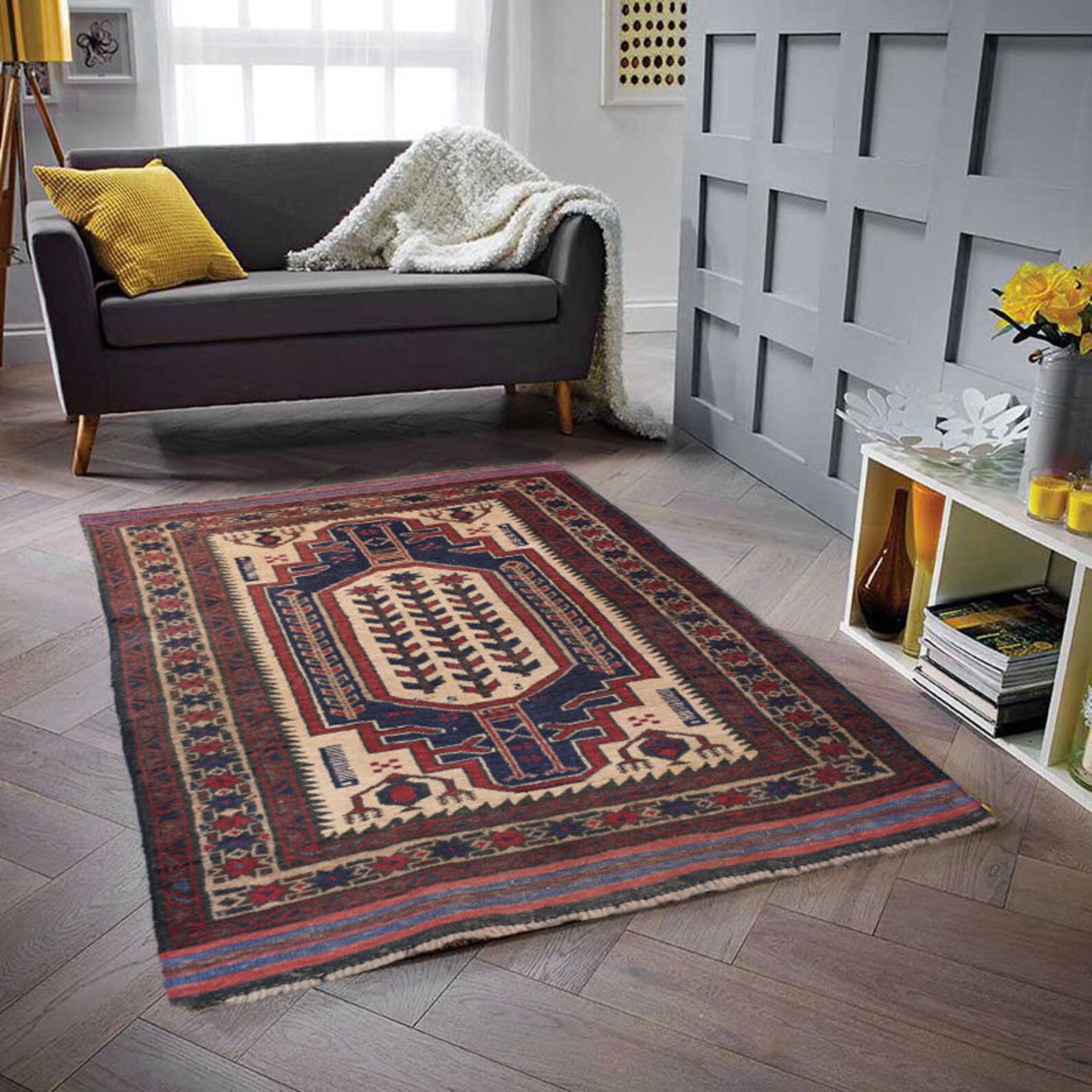 3x4 Premium Handmade Afghan Rug 100 Wool Rug Afghan Tribal Etsy