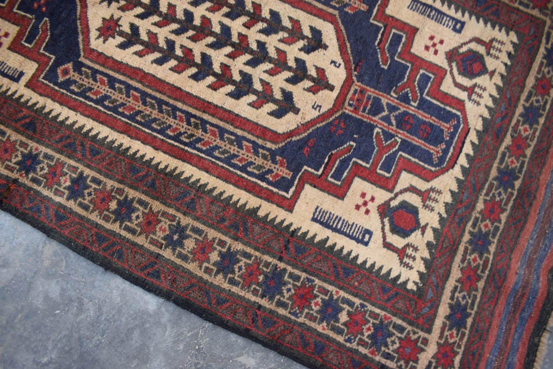 3x4 Premium Handmade Afghan Rug 100 Wool Rug Afghan Tribal Etsy