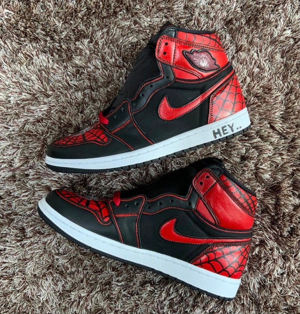 Custom Jordan 1 Retro High 'MilesMorales' Etsy