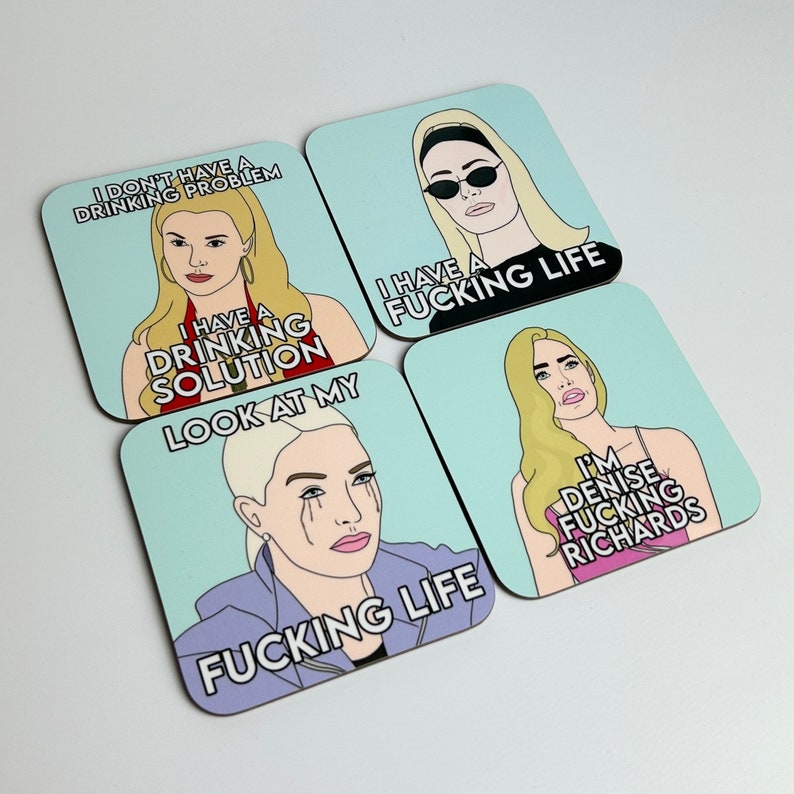 RHOBH Real Housewives of Beverly Hills Coasters 9x9cm image 7