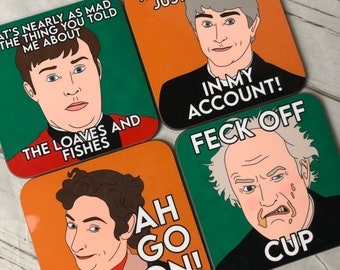 Father Ted Coaster 9x9cm