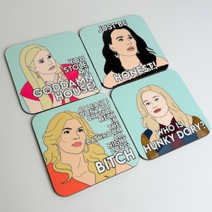 RHOBH Real Housewives of Beverly Hills Coasters 9x9cm image 6