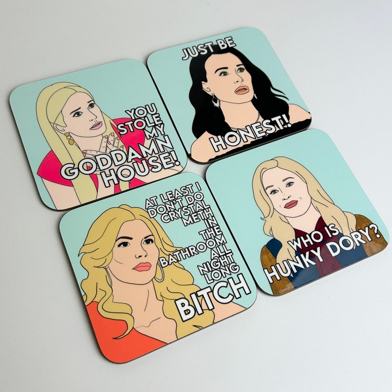 RHOBH Real Housewives of Beverly Hills Coasters 9x9cm image 6