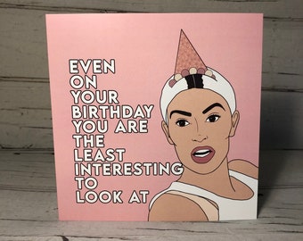 Kim Kardashian KUWTK Greeting/Birthday Card